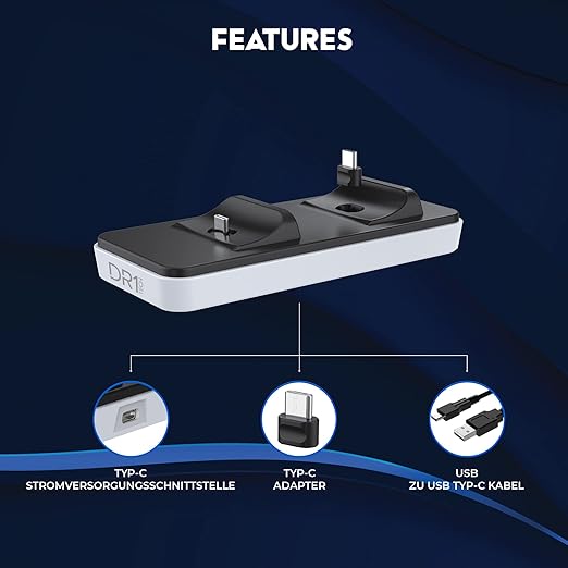 GamePow+ – 2-in-1-Schnellladestation für PS5-Controller