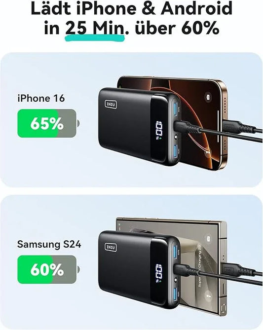 INIU 22,5 W 20000 mAh USB C Ein- und Ausgang Schnellladung - Vekoshop