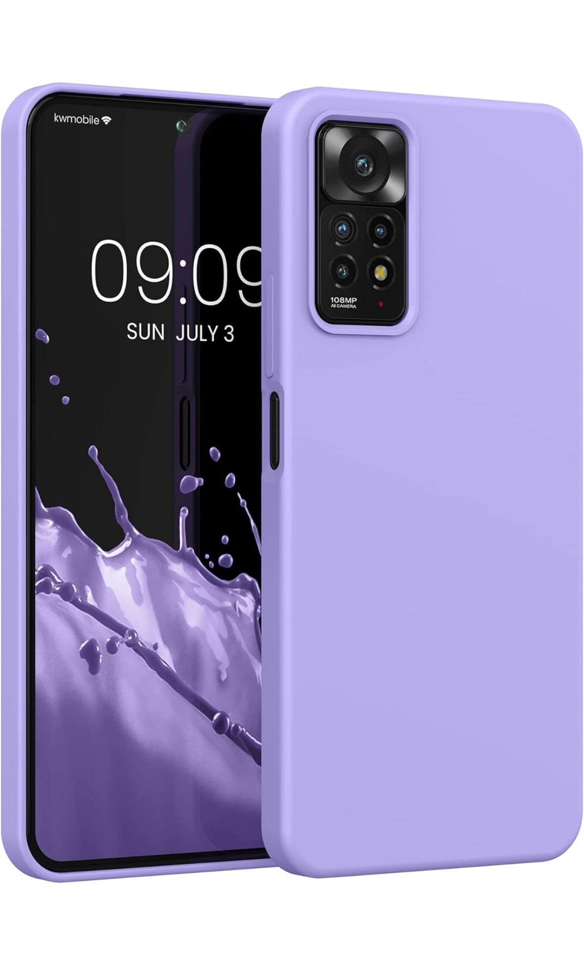 Schutzhülle Xiaomi Redmi Note 12/11/11E Pro – TPU Bumper, Stoßfest, Silikon, Dünn, Mit 3 Hartglas, Violett