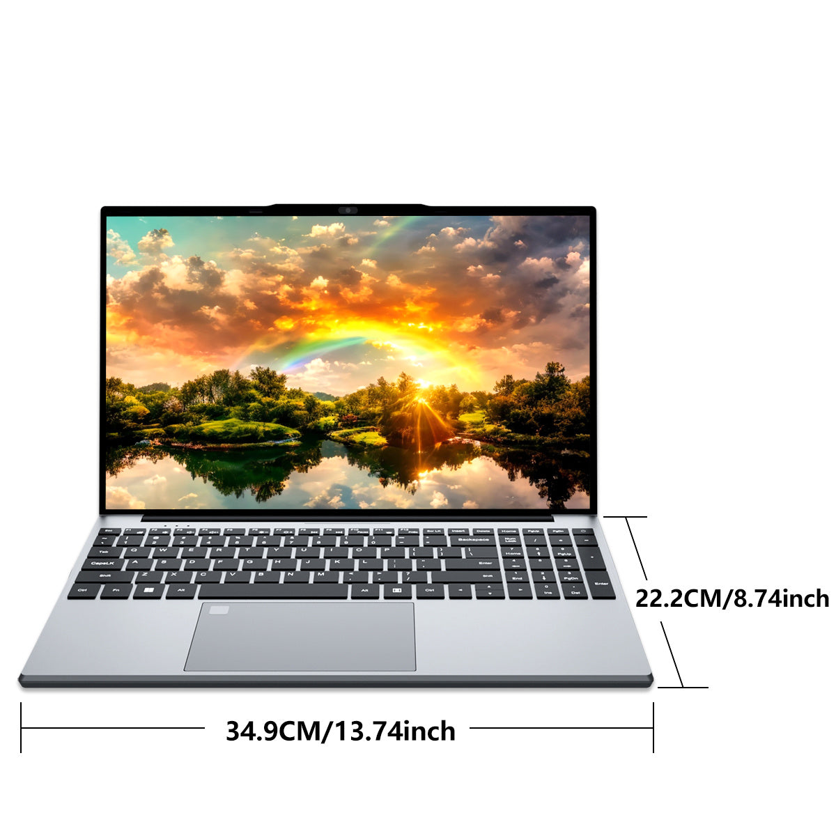 15,6" MOACRETO Laptop – Intel N95, 16 GB DDR4, 512 GB SSD, 1080P IPS, Fingerabdruck, WiFi 5, USB 3.0, BT4.2