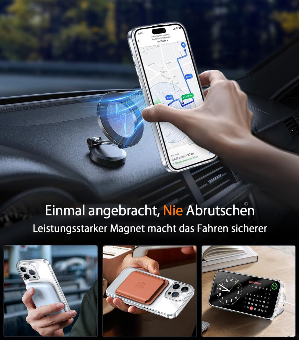 Srotek iPhone 14 Pro Max Hülle – 360° Ringhalter, Stoßfest, Transparent, All-in-1 Schutzhülle