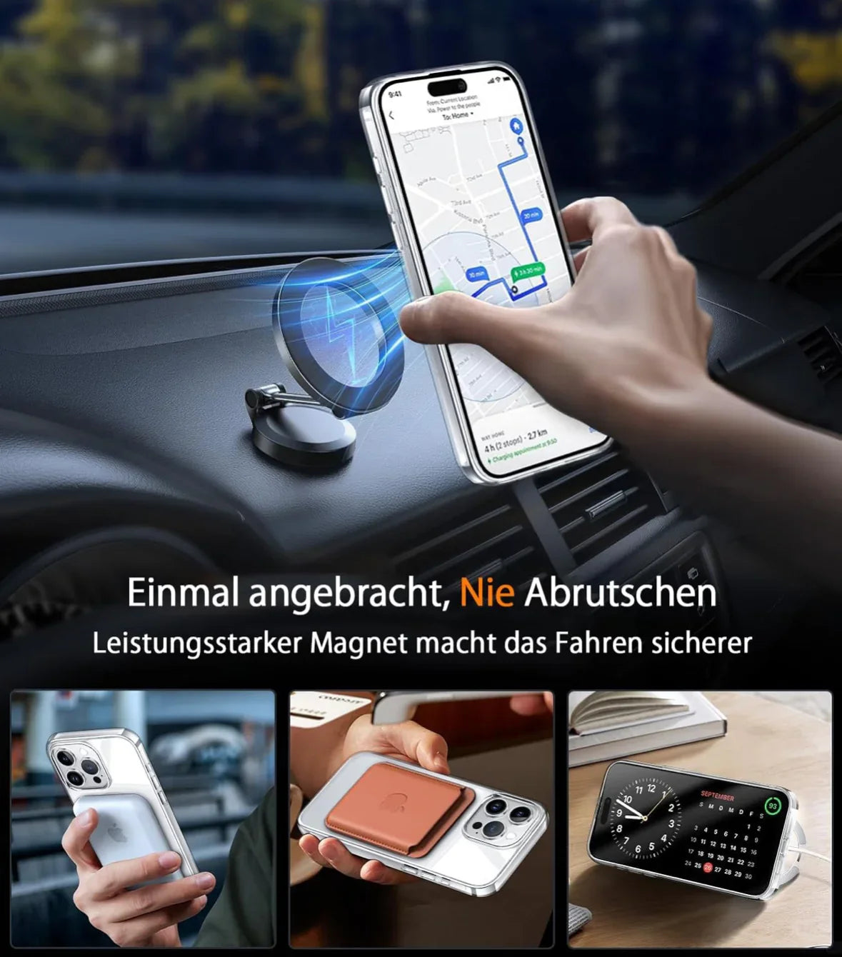 Srotek iPhone 14 Pro Max Hülle – 360° Ringhalter, Stoßfest, Transparent, All-in-1 Schutzhülle - Vekoshop