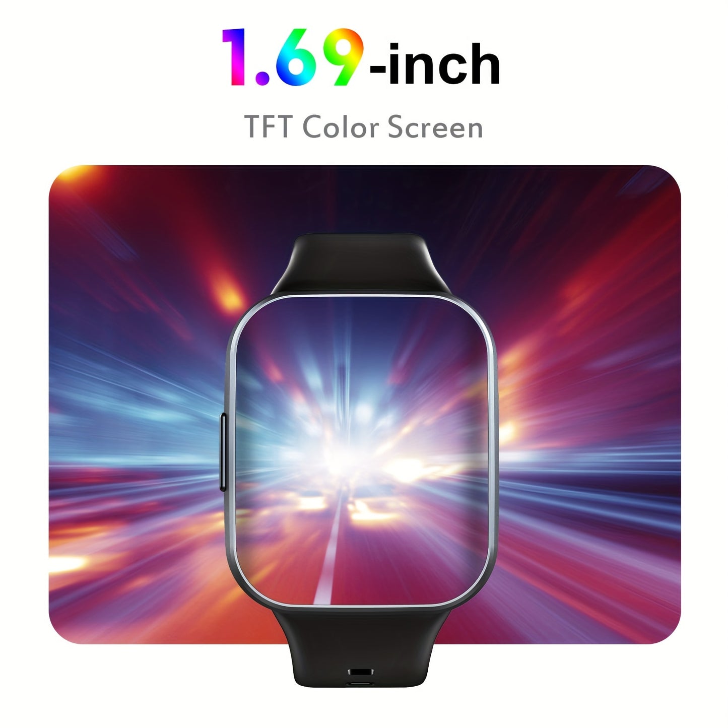 Smartwatch Q23 – Fitnessuhr Damen & Herren 1,69" HD Display, 25 Sportmodi, Schlaftracking, Wasserdicht IP68