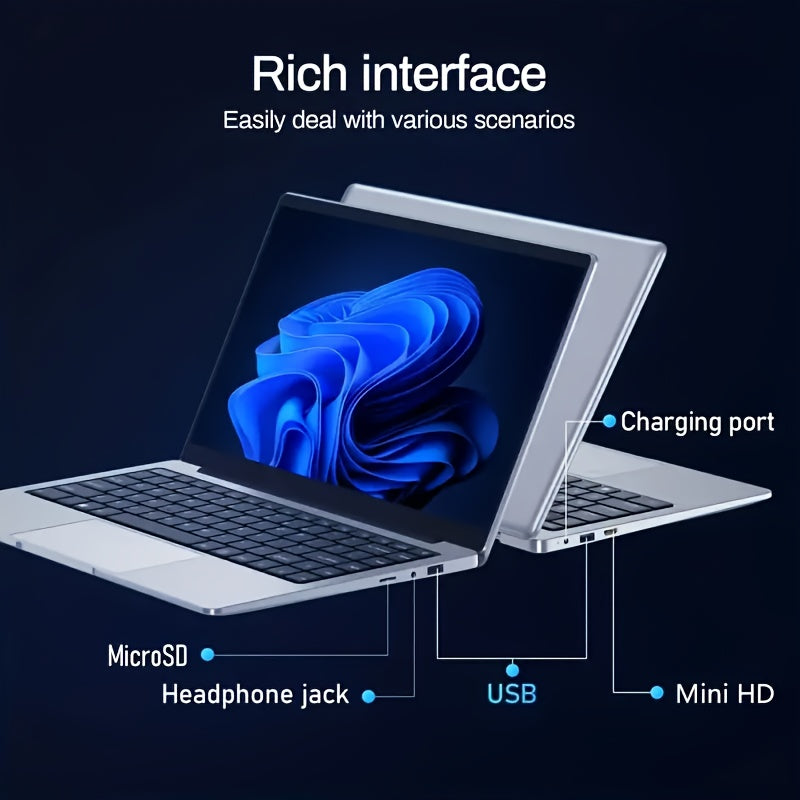 Laptop W&O 15,6" FHD – Intel N5095, 16 GB RAM, 1 TB SSD, Fingerabdrucksensor, Beleuchtete Tastatur, Windows 11 Pro