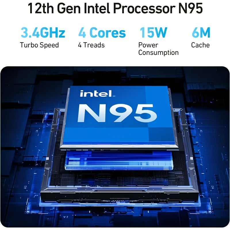 Laptop W&O 15,6" FHD – Intel N5095, 16 GB RAM, 1 TB SSD, Fingerabdrucksensor, Beleuchtete Tastatur, Windows 11 Pro