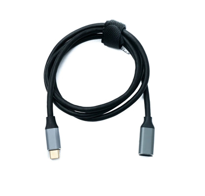 SYSTEM-S USB 3.1 Gen 2 Kabel 100 cm Typ C Stecker zu Buchse 10 Gbit/s 100W