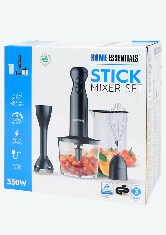 Set frullatore a immersione multifunzione 4 in 1 con lame in acciaio inox.