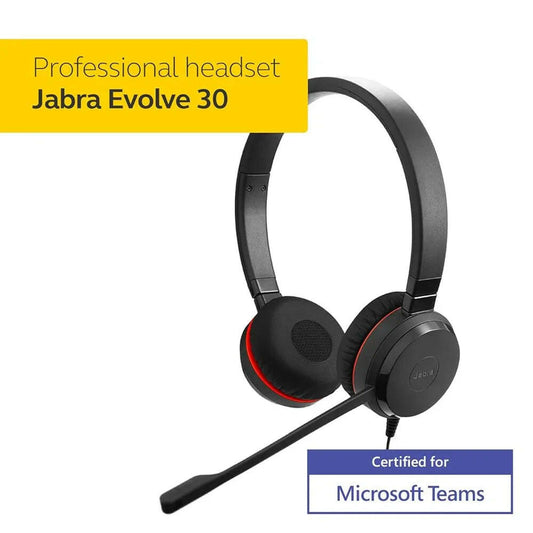 Cuffie Jabra Evolve 30 con Jack – Comfort, Audio Nitido e Prestazioni per Lavoro e Conferenze - Vekoshop