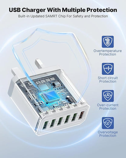 Tupneuf 33W – 6-in-1-USB-Multiport-Ladegerät
