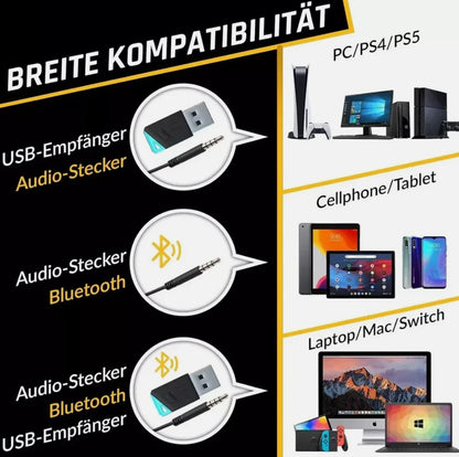 KLIM Panther RGB – Wireless Gaming-Headset für PS4, PS5, Switch & PC