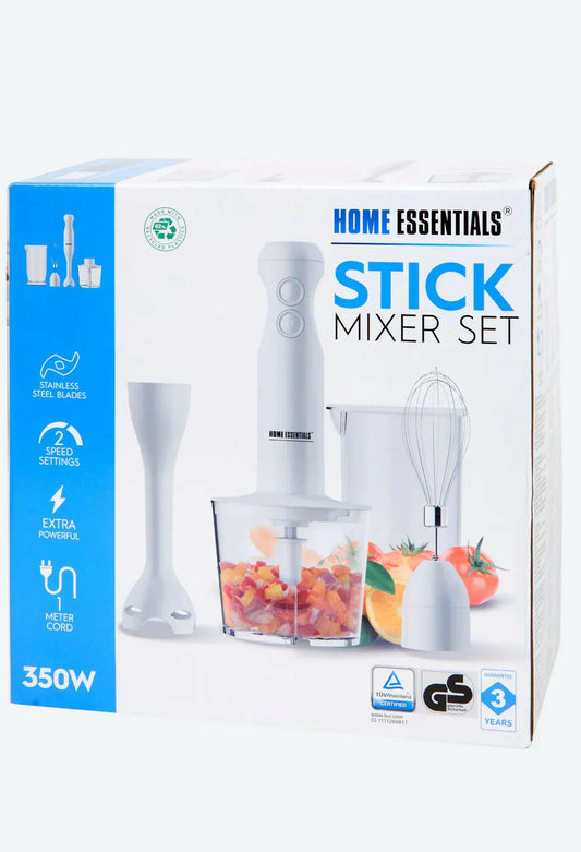 Set frullatore a immersione multifunzione 4 in 1 con lame in acciaio inox.