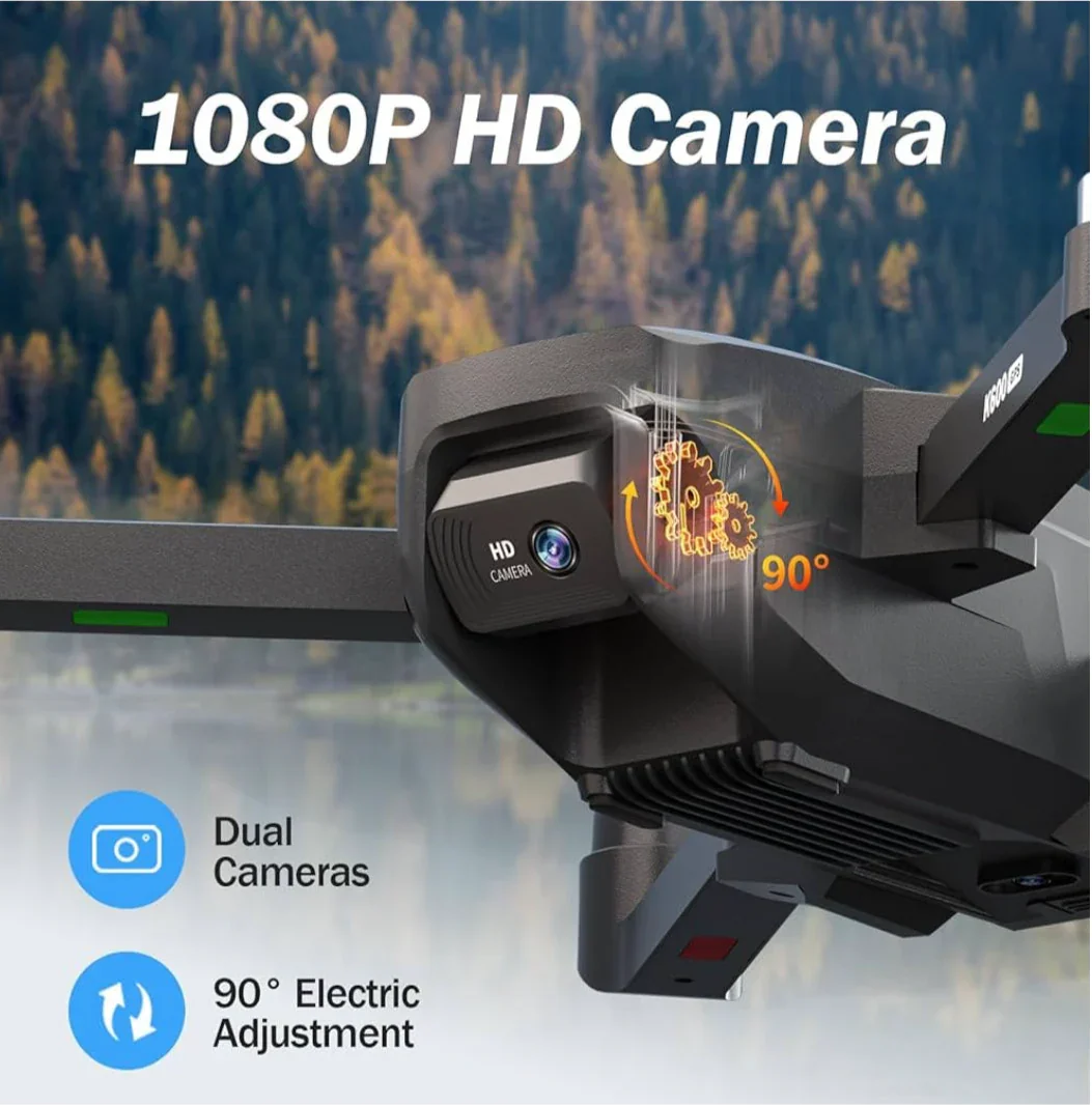 K600 GPS Drohne mit 1080P Kamera & UHD-Display – Faltbar, windresistent, inkl. Tasche & SD-Karte - Vekoshop