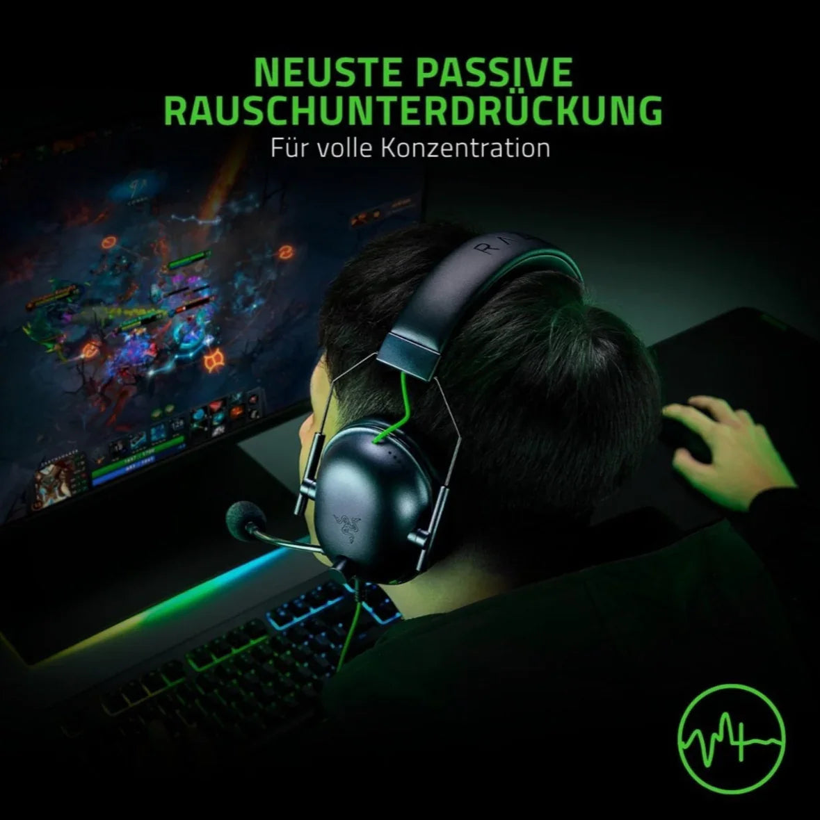 Razer BlackShark V2 X – Gaming-Headset mit 50 mm Treiber, Kabel & Noise-Cancelling - Vekoshop