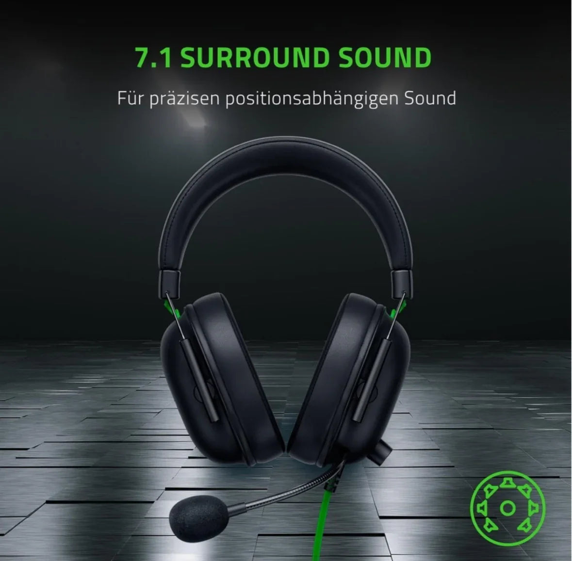 Razer BlackShark V2 X – Gaming-Headset mit 50 mm Treiber, Kabel & Noise-Cancelling - Vekoshop
