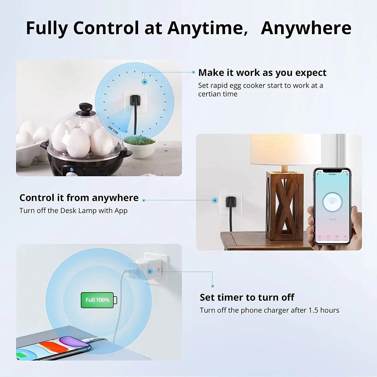 Smart Steckdose Plug App Smart Life Tuya Google Alexa WLAN Stromverbrauch 16A