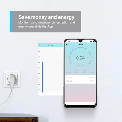 Smart Steckdose Plug App Smart Life Tuya Google Alexa WLAN Stromverbrauch 16A