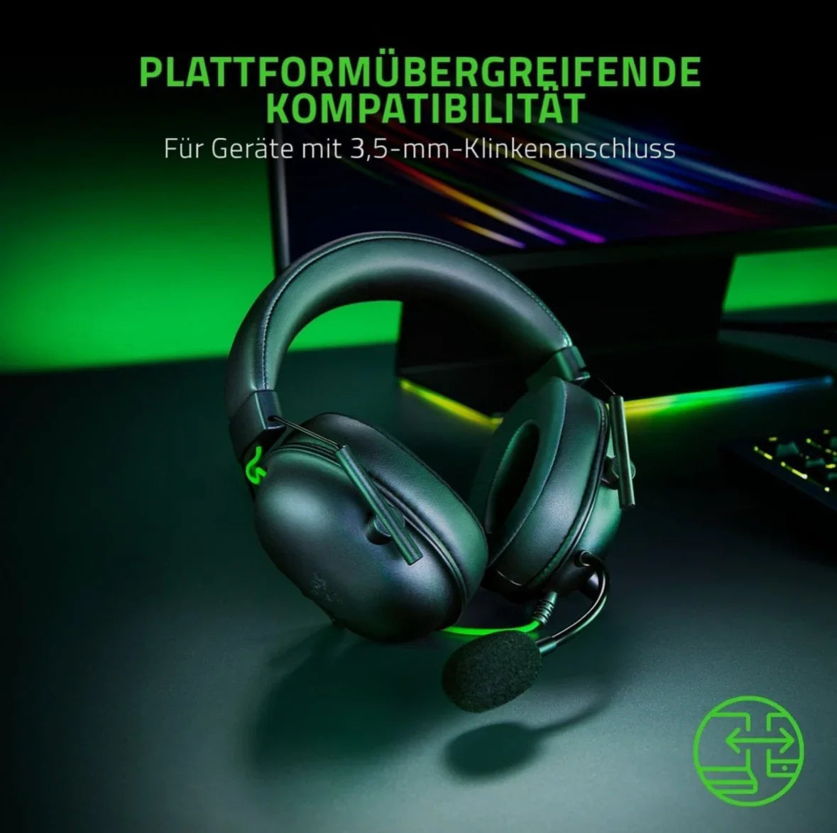 Razer BlackShark V2 X – Gaming-Headset mit 50 mm Treiber, Kabel & Noise-Cancelling - Vekoshop