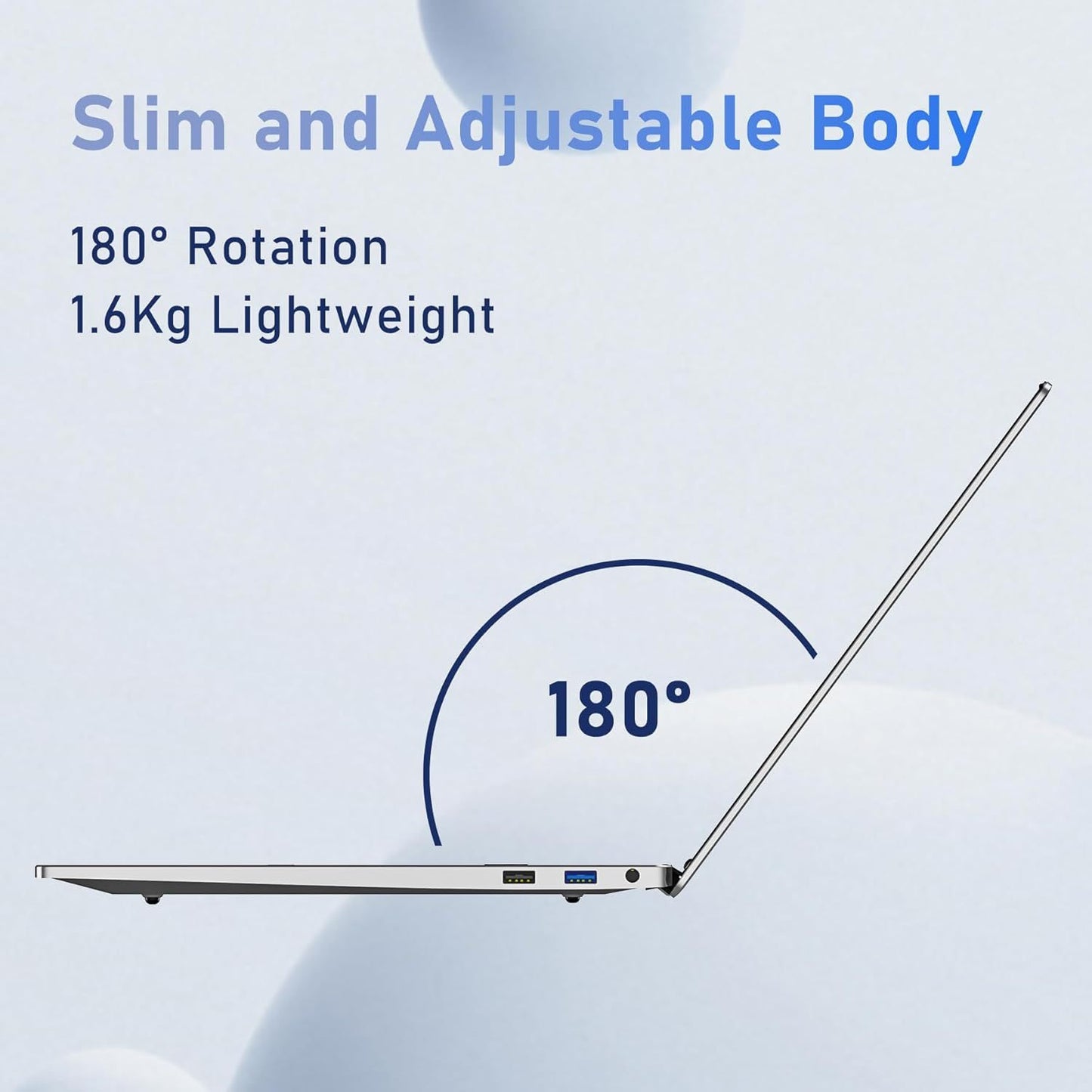 15,6" MOACRETO Laptop – Intel N95, 16 GB DDR4, 512 GB SSD, 1080P IPS, Fingerabdruck, WiFi 5, USB 3.0, BT4.2
